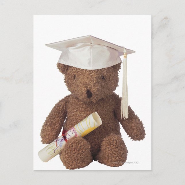 Teddy Bär mit Morast und mit Kreide Postkarte (Vorderseite)