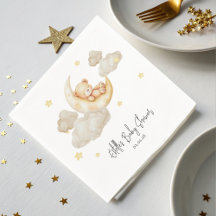 Teddy-Bär-Mond-Sterne-Baby-Party-Servietten