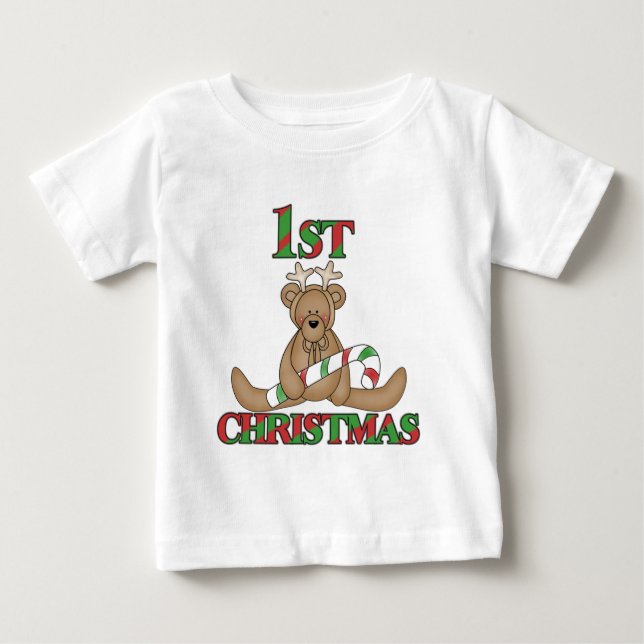 Teddy Bär Sehr 1. Weihnachtsgeschenke und Geschenk Baby T-shirt (Vorderseite)