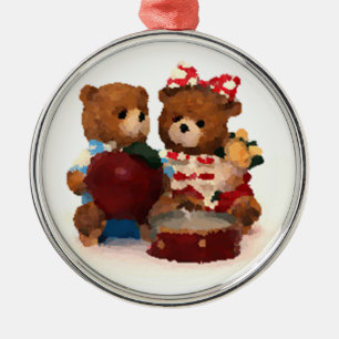Teddy Bär Silbernes Ornament