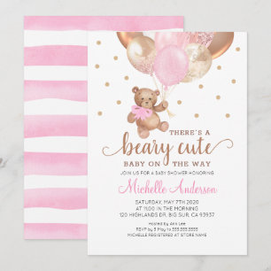 Teddy Bär süßes Baby Shower Einladung