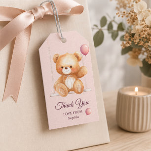 Teddy Bar Vielen Dank - Personalisierte Geschenkma Geschenkanhänger