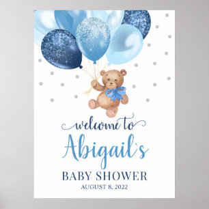 Teddy Bär wartet kaum auf das Baby Poster