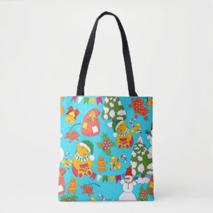 Teddy-Bär-Weihnachten: Kinderfreundliches Muster. Tasche