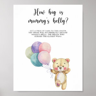 Teddy Bär - wie groß ist Mama's Bauchspiel Poster