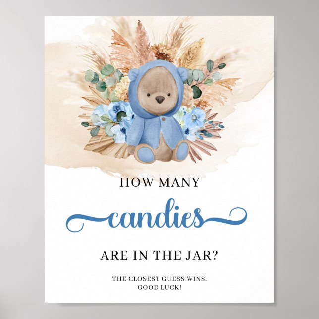 Teddy Bär wie viele Candies im Jar-Spiel sind Poster (Vorne)