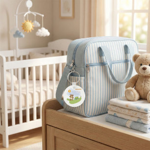 Teddy-Bär-Willkommens-Baby-Nursery-Design  Schlüsselanhänger