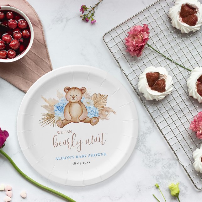 Teddy Bären Babydusche Pappteller (Von Creator hochgeladen)