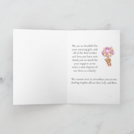 Teddy Bären Ballon So dankbar Karte