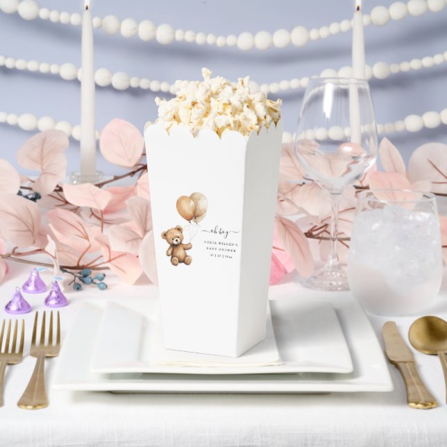 Teddy Bären Balloons Babydusche Geschlecht neutral Geschenkschachtel (Hochzeit)