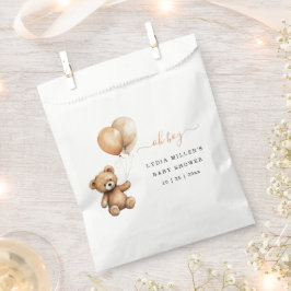 Teddy Bären Balloons Babydusche Geschlecht neutral Geschenktütchen