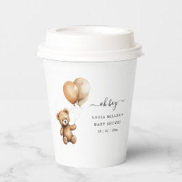 Teddy Bären Balloons Babydusche Geschlecht neutral Pappbecher
