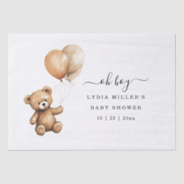 Teddy Bären Balloons Babydusche Geschlecht neutral Seidenpapier