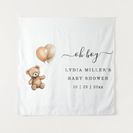 Teddy Bären Balloons Babydusche Geschlecht neutral Wandteppich