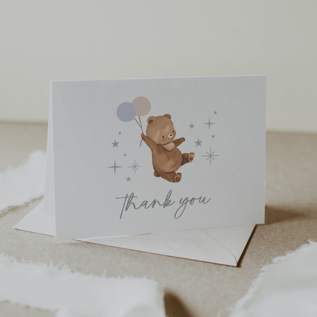 Teddy Bären Balloons Gender Reveal - Danke Karte (Von Creator hochgeladen)