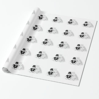 Teddy Bären Braut und Bräutigam Geschenkpapier