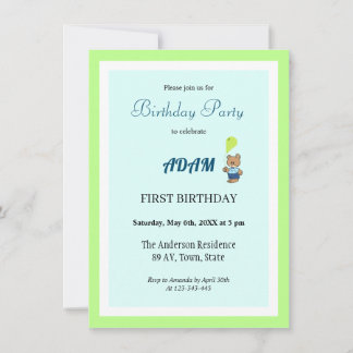 Teddy Bären Geburtstag Einladung