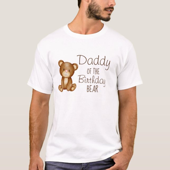 Teddy Bären Geburtstag personalisiertes Shirt (Vorderseite)