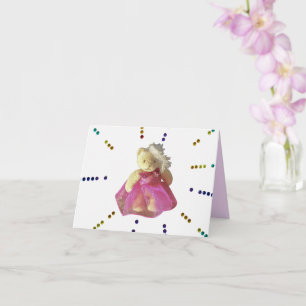 Teddy Bären Girl pink Happy Birthday Card niedlich Karte