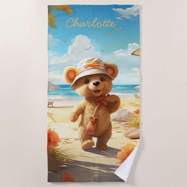Teddy Bären Kids Beach and Pool Handtuch (Vorderseite)