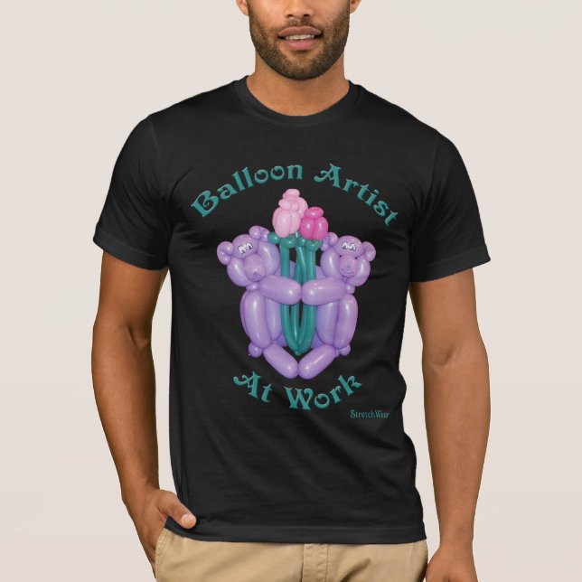 Teddy-Bären mit Blumen - Ballon-Künstler bei der T-Shirt (Vorderseite)