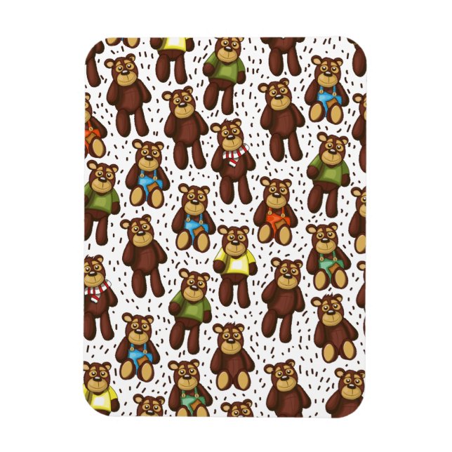 Teddy Bären Muster Magnet (Vertikal)