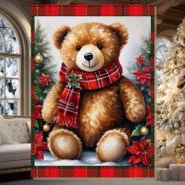 Teddy Bären Namensschild Weihnachten von Großelter Karte