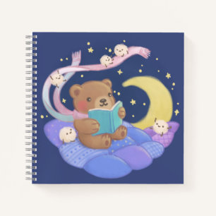 Teddy Bären Reading mit/ Fluffy Monsters Illustrat Notizbuch