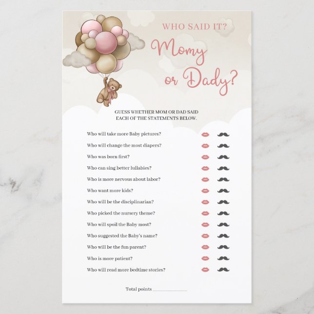 Teddy Bären rosa braunes Elfenbein Mommy oder Dadd (Vorderseite)