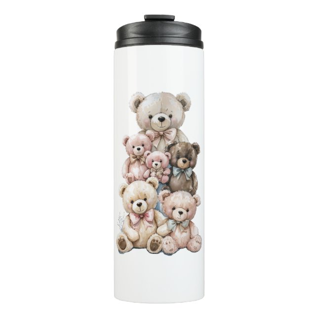 Teddy Bären Stack Thermosbecher (Vorderseite)