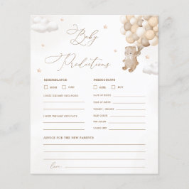 Teddy Bären Vorhersagen & Ratschläge Baby Shower G