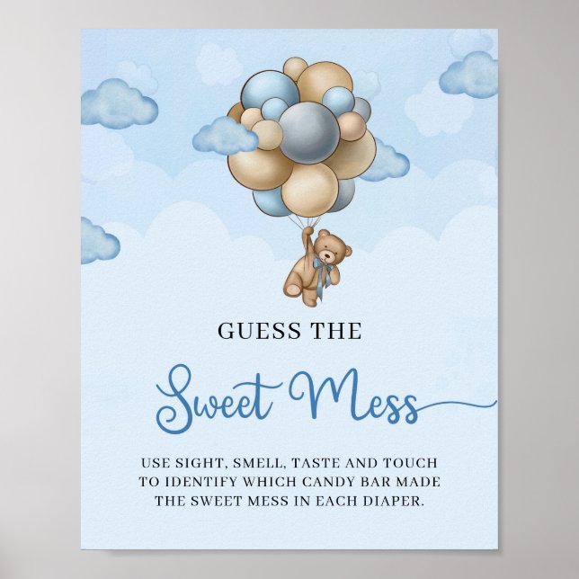 Teddy Bärenballons Raten Sie das Sweet Mess Spiel Poster (Vorne)