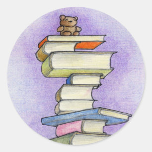 Teddy-Bärenbücher Runder Aufkleber