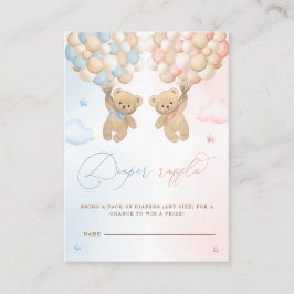 Teddy Bärengeschlecht offenbart Windelknickstörung Begleitkarte