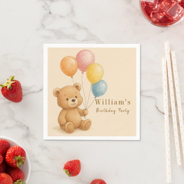Teddy Bärenpapier Napkins Serviette (Beispiel)