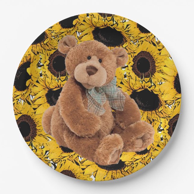 Teddy-Bärenpapier-Teller Pappteller (Vorderseite)