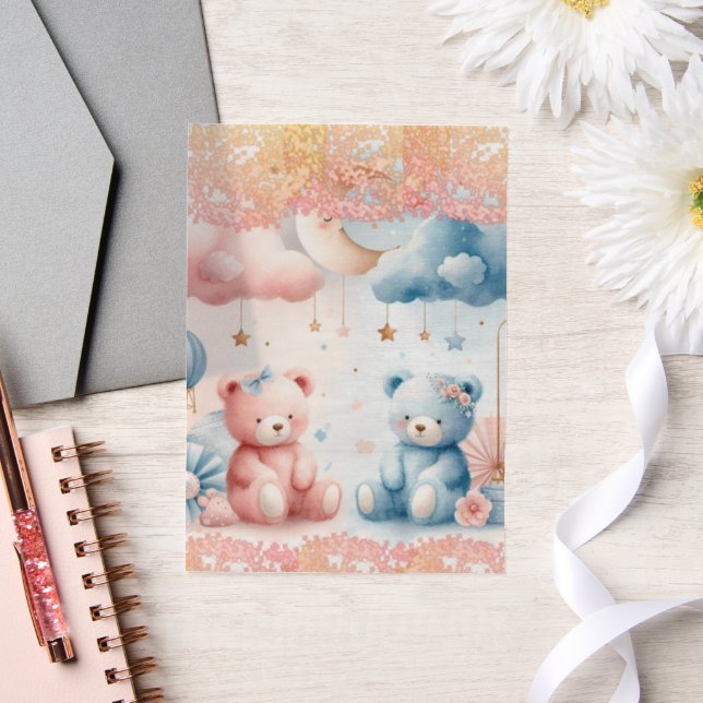 Teddy Bärenwolken und Mondplakette (Hochzeit)