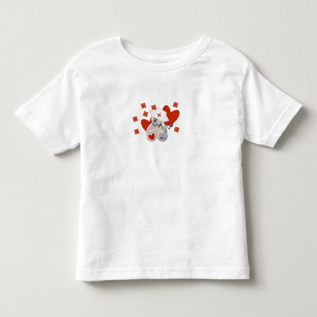Teddy-Bärn-Krankenschwester-Liebe-T-Shirts und Kleinkind T-shirt (Vorderseite)