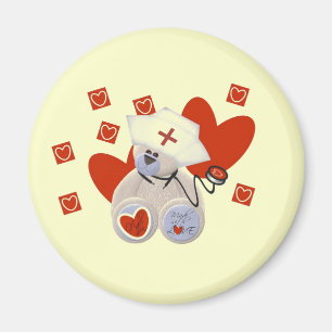 Teddy-Bärn-Krankenschwester-Liebe-T-Shirts und Magnet