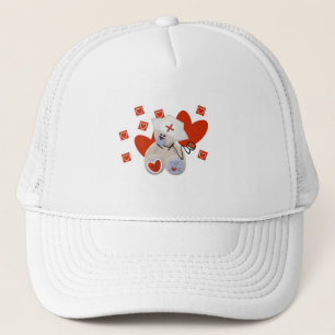 Teddy-Bärn-Krankenschwester-Liebe-T-Shirts und Truckerkappe