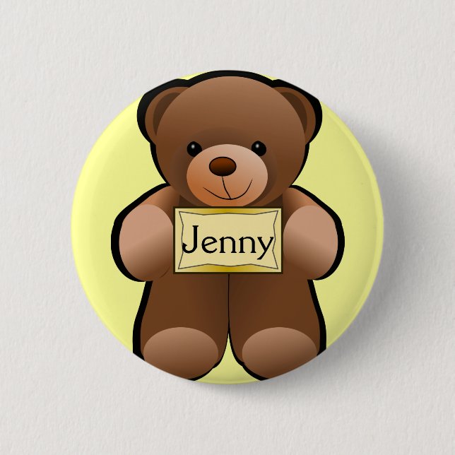 Teddy-Bärn-personalisiertes Knopf-Button Button (Vorderseite)