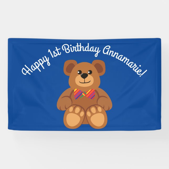 Teddy-Bärn-Regenbogen-niedliches 1. Banner (Horizontal)