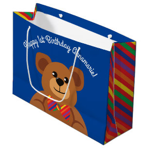 Teddy-Bärn-Regenbogen-niedliches 1. Große Geschenktüte