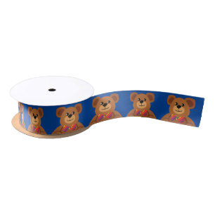 Teddy-Bärn-Regenbogen-niedliches 1. Satinband