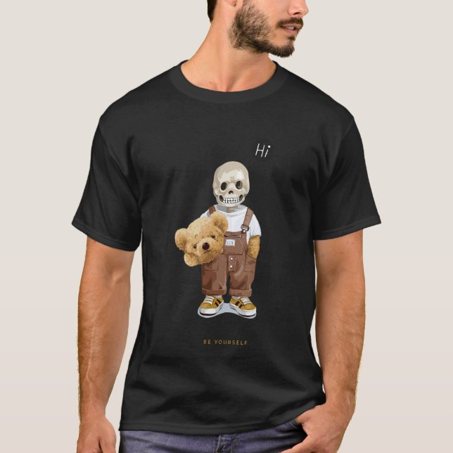 Teddy Be Severer Bären Sie selbst Kopf aus Kostüm  T-Shirt (Vorderseite)