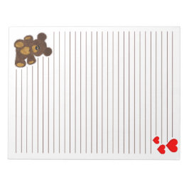 Teddy Bear - 11" x 8,5" Notepad Notizblock