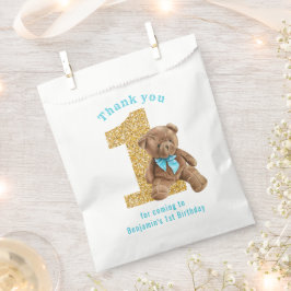 Teddy Bear 1. Geburtstag Gunst Bag Geschenktütchen