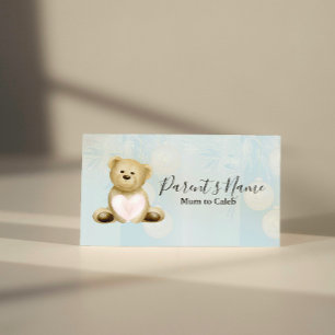 Teddy Bear 2 & Hearts Carte de visite