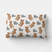 Teddy Bear & ABC Lumbar Kissen
