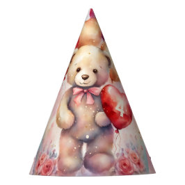 Teddy Bear Add AGE Young Girl's Birthday Partyhütchen